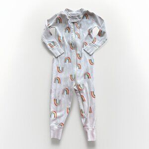 Hanna Andersson Organic Cotton Pajama Sleeper Footless Rainbow 18-24 Mo FLAWS